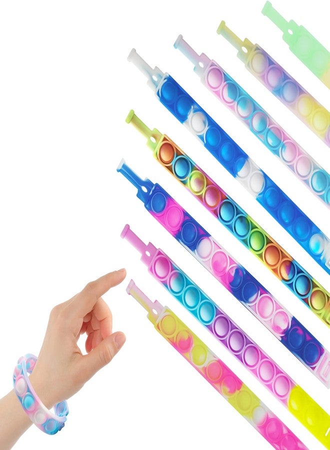IERKEIE 16 Pcs Pop Bubble Bracelet Fidget Toys, Pop Wristband Fidget Bulk Toy for Party Favors Halloween Christmas Valentine Gifts Students Gifts Easter Egg Basket Stuffer Classroom Prizes Goodie Bag for Kids - Image 4